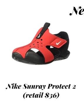 ❌Nike Kids Red and Black Sandal